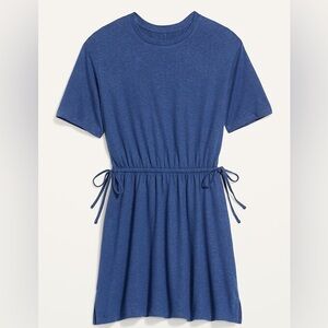 Old Navy Navy Blue Waist-Defined Linen-Blend Mini Dress Women’s XXL Plus Size